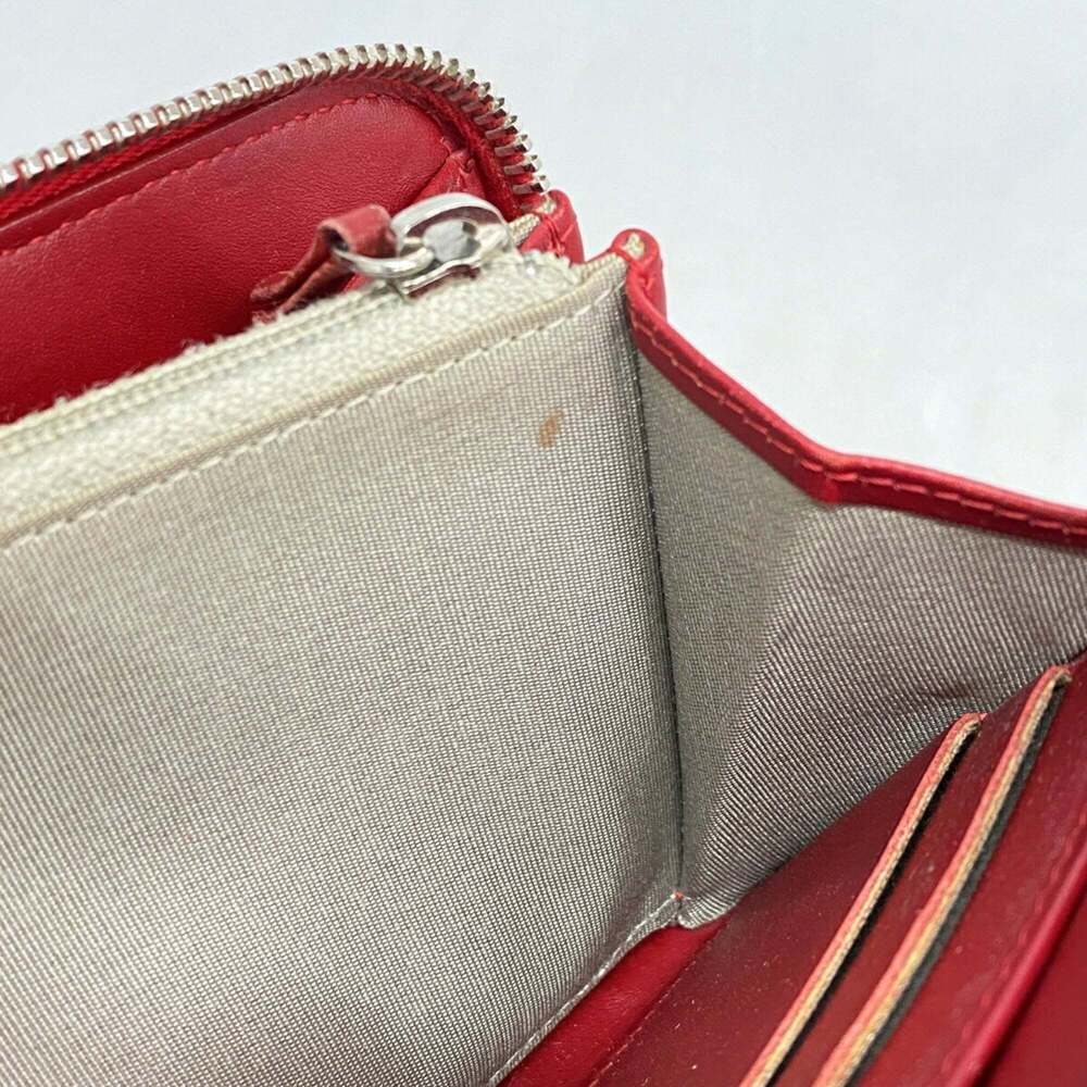 CHANEL Red Leather Wallet - Picture 11 of 14